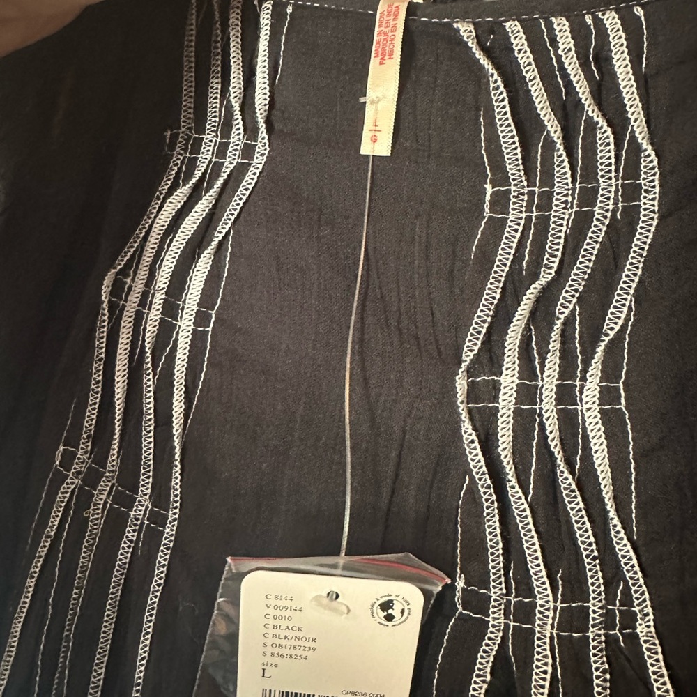 Free People Black Joelle Tunic- L NWT - Picture 4 of 4